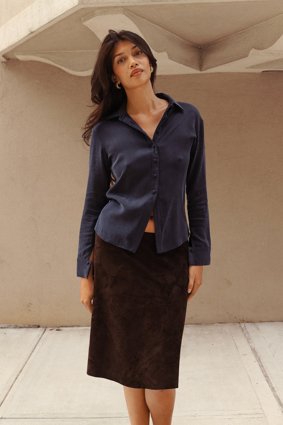 Archive Suede Midi Skirt