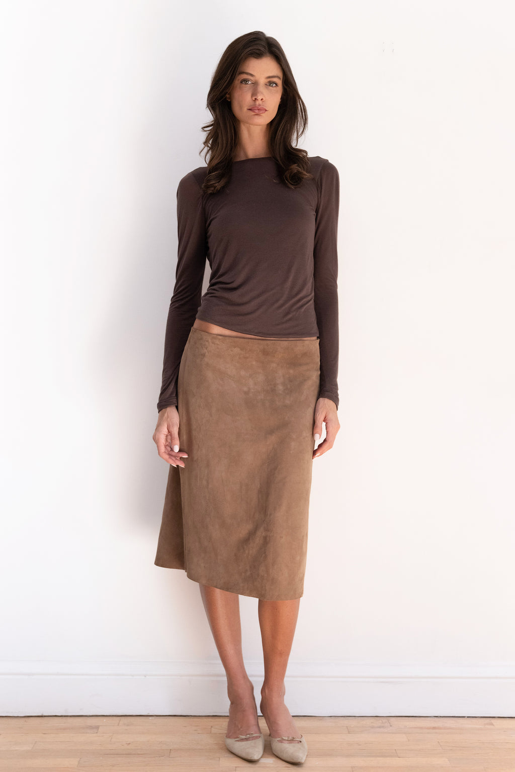 Archive Suede Midi Skirt
