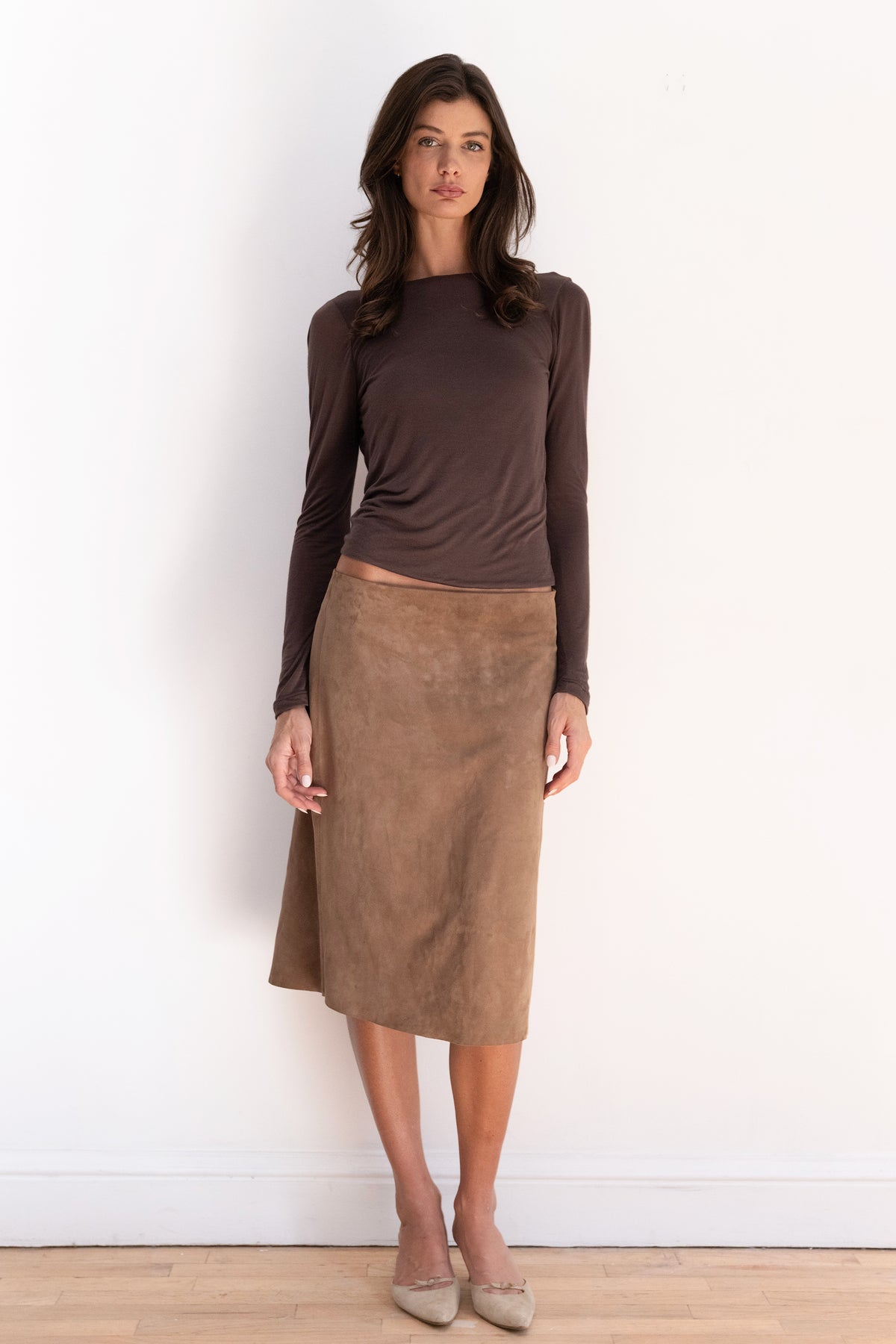 Archive Suede Midi Skirt
