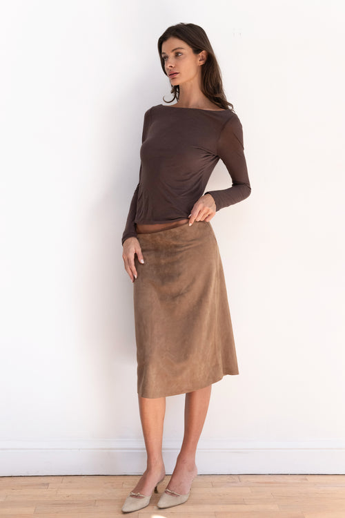 Archive Suede Midi Skirt