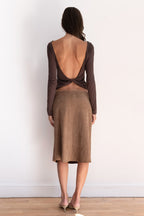 Archive Suede Midi Skirt