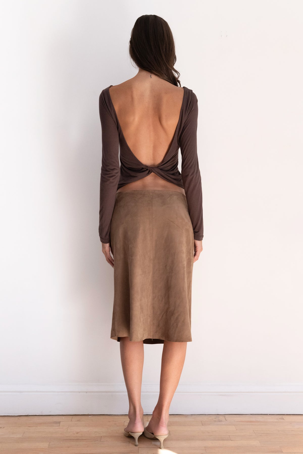 Archive Suede Midi Skirt