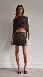 Vera Mini Leather Skirt