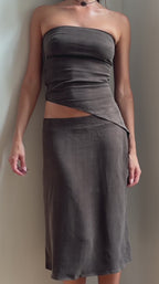 Strapless Drape Top